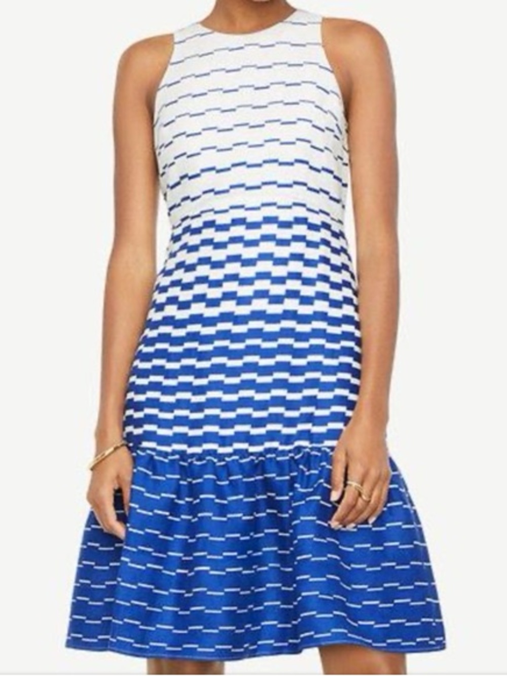 Ann Taylor Striped Flare Dress